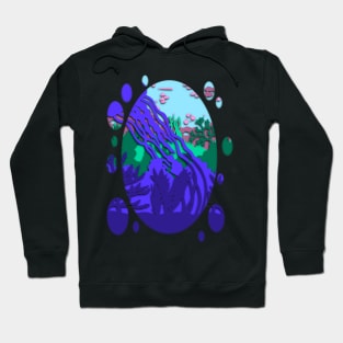 Underwater Cut Paper Landscape Hoodie